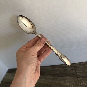 Vtg Wm Rogers Silver Flatware Spoon
